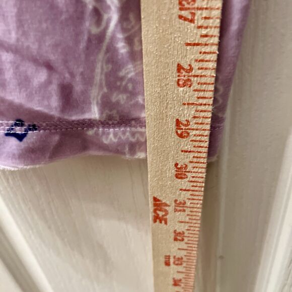 Disney D100 Women’s Fleece Pajama Pants XL Lavender Mickey Music Plush Cozy - Picture 7 of 10